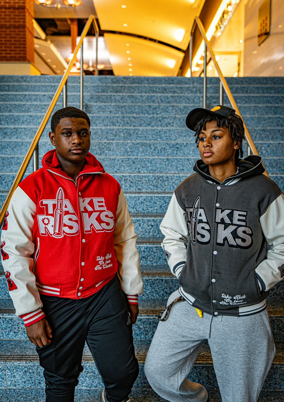 TAKE RISKS VARSITY JACKETS